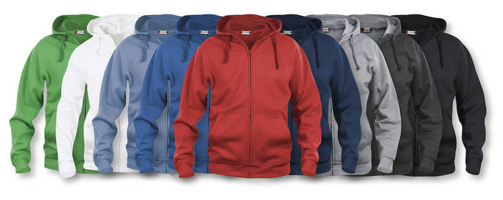 Basic hoody vetoketjuhuppari - Hupparit ja colleget omalla logolla - 021034 - 1
